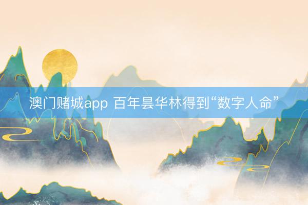 澳门赌城app 百年昙华林得到“数字人命”